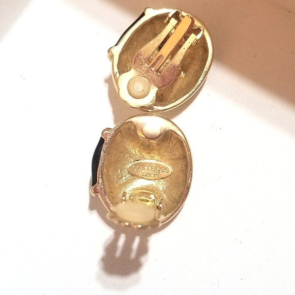 ANDRE COURREGES Paris Modernist Earrings ~ Vintage - Picture 3 of 5